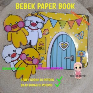 BEBEK VIRAL BONEKA KERTAS PAPER BOOK DOLLS MAIANAN EDUKASI ANAK
