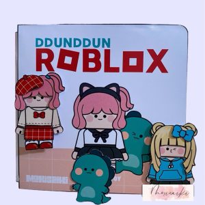 Roblox Dino Mainan Buku Bongkar Pasang Anak  Interaktif 2 Sampai 5 Tahun  Paper Doll Squishy Book Paper Busy Doll