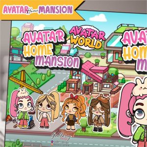 AVATAR HOME MANSION Paperdoll Bongkar Pasang Besar 21x16 Cm
