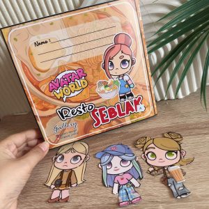 RESTO SEBLAK AVATAR Paperdoll Bongkar Pasang Mainan Edukasi Anak Terbaru