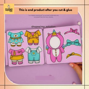 Paper Duck House Book Paper Doll Laminated Template Paper DIY Activities for Kids / DIY Mainan Kertas Paper Duck