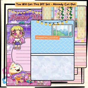 Paper Doll House Avatar World Book Paper doll Avatar World House Quite Book Buku Patung Kertas Avatar World