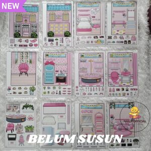 Paper Doll Toca Boca Pink & White Mainan Edukasi Anak Bongkar Pasang Quiet Busy Book Mainan Edukasi Melatih Sensor Motorik Kreatifitas Konsentrasi Anak