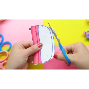 DIY HAND-CUT PAPER DOLL House TOY - Baby's House Pink And Purple House In Quiet Book.