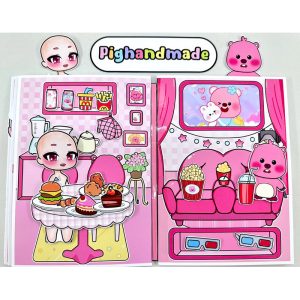 Loopy Gacha House peel-and-stick toy - Pighandmade paper doll