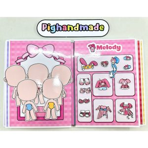 Sanrio peel-and-stick toy with 5 Avatar characters extended version - Kuromi, Melody, Cinamoroll, Kitty, Pompompurin