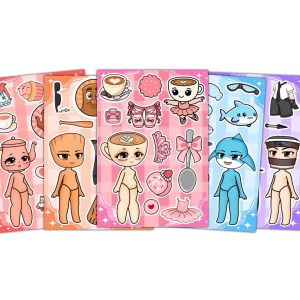 Handmade collage of cute Brainrot Sticker - Lovely gacha doll